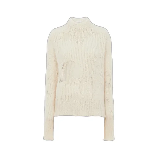 Generous Chunky-Knit Distressed Jumper