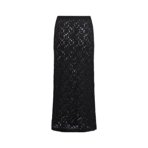 Floral Lace Detailed Midi Skirt
