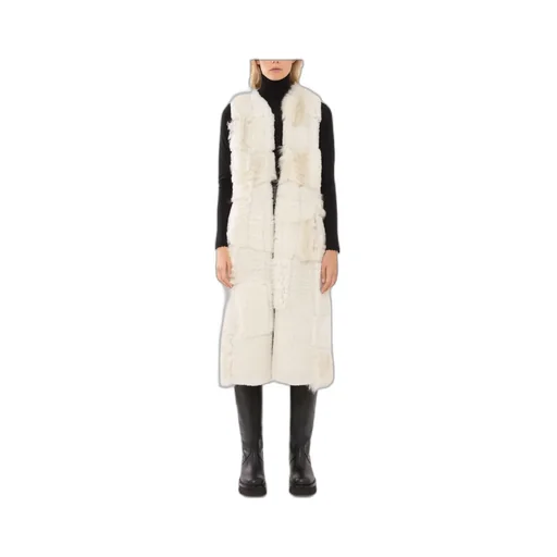 Shearling Patchwork Sleeveless Gilet