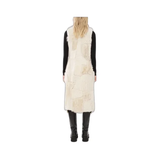 Shearling Patchwork Sleeveless Gilet