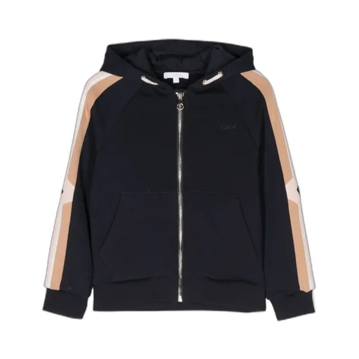 Logo Embroidered Zipped Hoodie