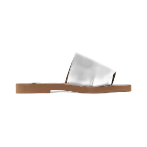 Woody Logo-Embroidered Slides