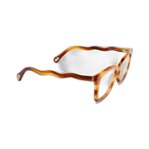 Wavy Arms Rectangle-Frame Glasses