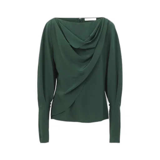 Draped Long-Sleeved Top