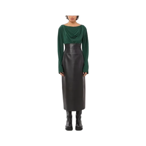 Draped Long-Sleeved Top