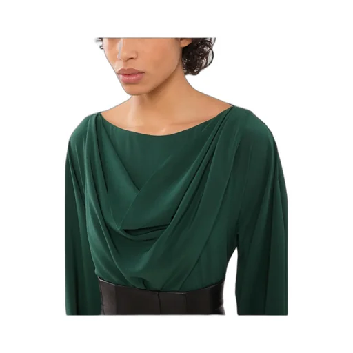 Draped Long-Sleeved Top