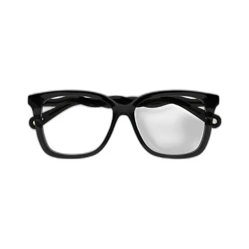 Wavy-Temple Square Glasses