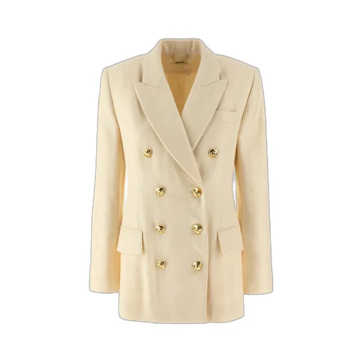 Double-Breasted Buttoned Blazer