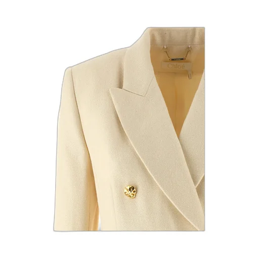 Double-Breasted Buttoned Blazer