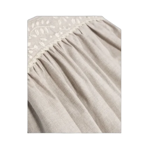 Embroidered Pleated Skirt