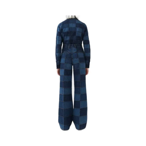 Patchwork Wide-Leg Jeans