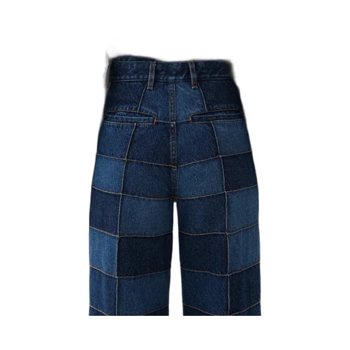 Patchwork Wide-Leg Jeans