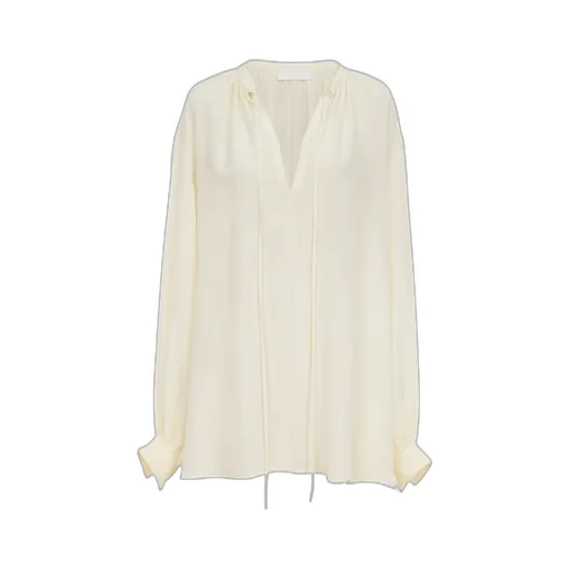 LavalliÈRe-Neck Silk Blouse