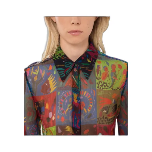 Graphic Print Long-Sleeved Shirt