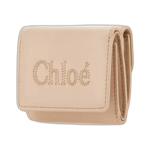 Logo Embroidered Tri-Fold Wallet