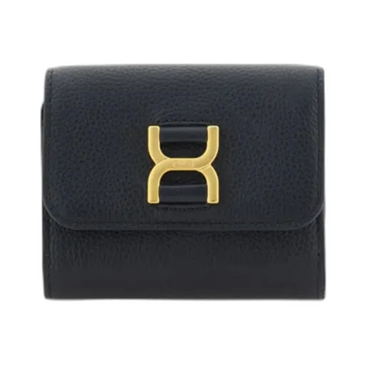 Logo Buckle Leather Wallet