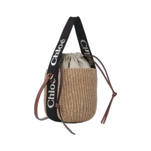 Woody Drawstring Small Basket Bag