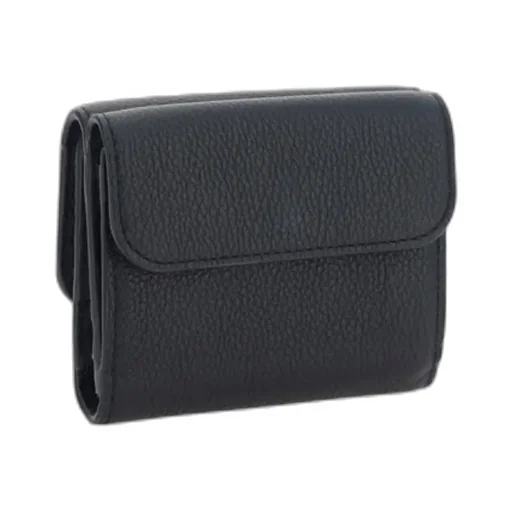 Logo Buckle Leather Wallet