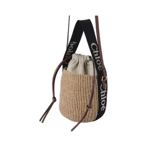 Woody Drawstring Small Basket Bag