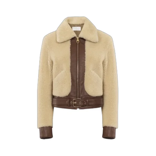 Shearling Zipped Bomber Jacket