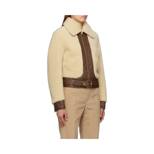 Shearling Zipped Bomber Jacket