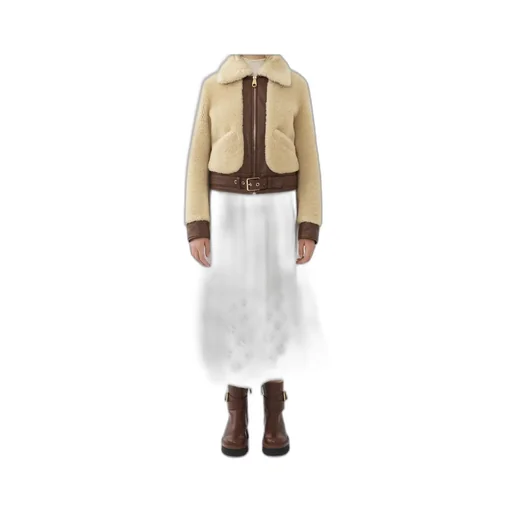 Shearling Zipped Bomber Jacket