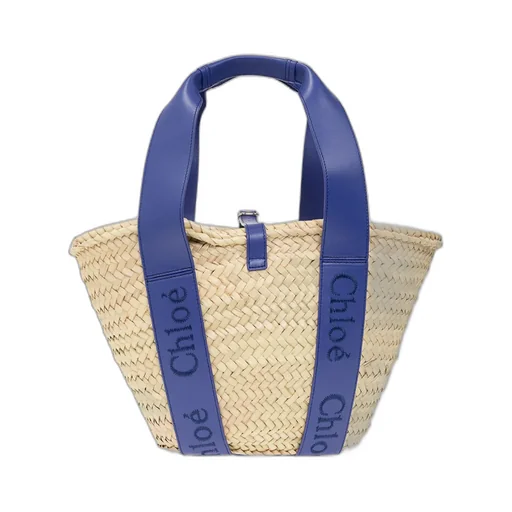 Logo-Tape Interwoven Beach Bag