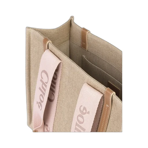 Woody Logo Detailed Medium Tote Bag