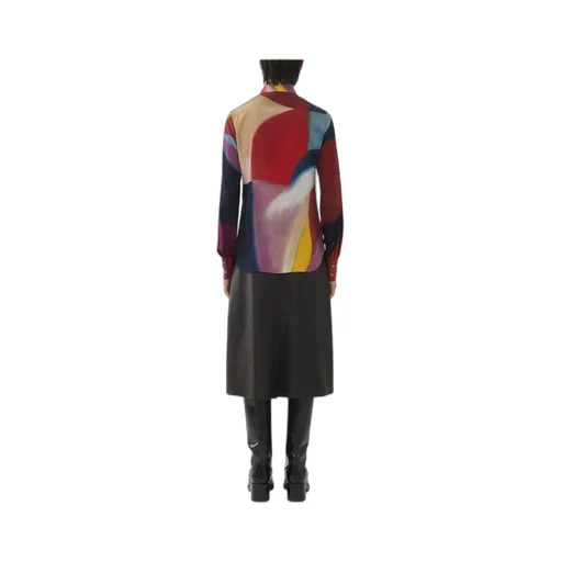 Printed Long-Sleeved Blouse