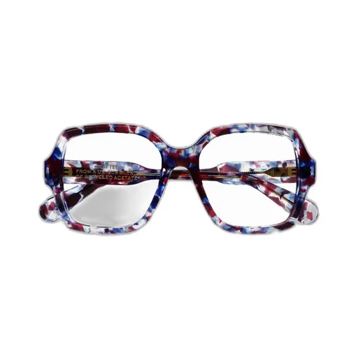 Logo-Lettering Square-Frame Glasses