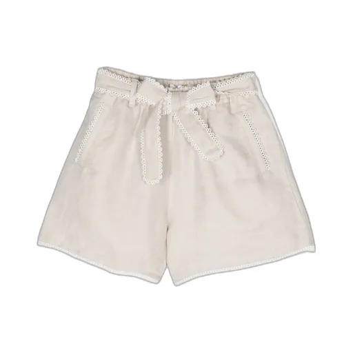 Bow Detailed Lace Trim Shorts