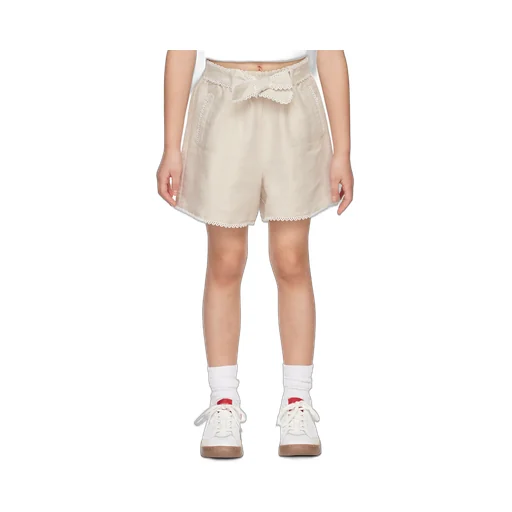 Bow Detailed Lace Trim Shorts