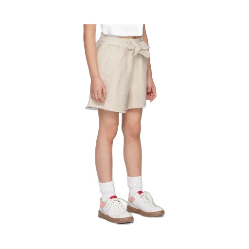 Bow Detailed Lace Trim Shorts
