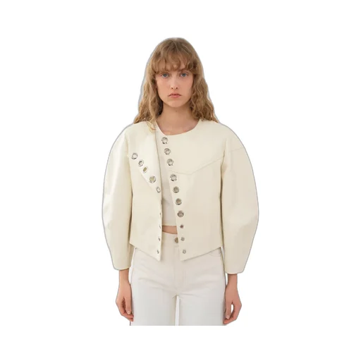 Boxy Cropped Leather Jacket