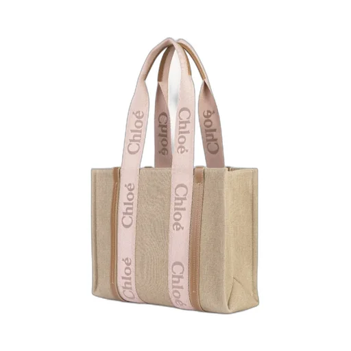 Woody Logo Detailed Medium Tote Bag