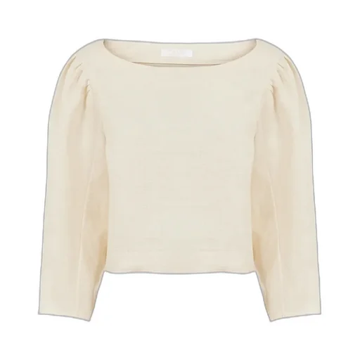 Puff-Sleeved Cropped Top