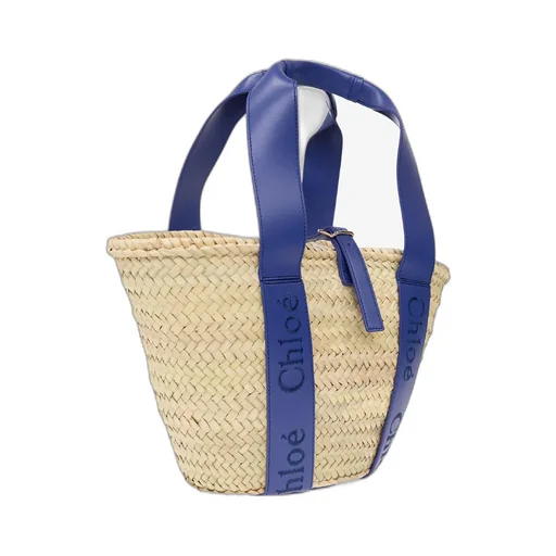 Logo-Tape Interwoven Beach Bag