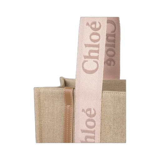Woody Logo Detailed Medium Tote Bag