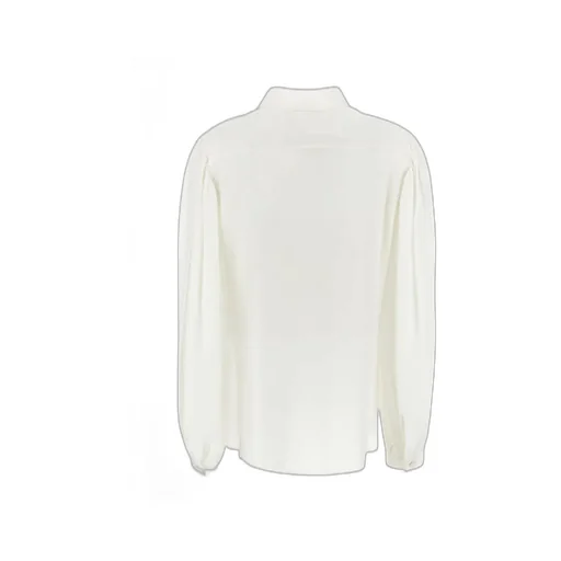 Long-Sleeved Button-Concealed Blouse