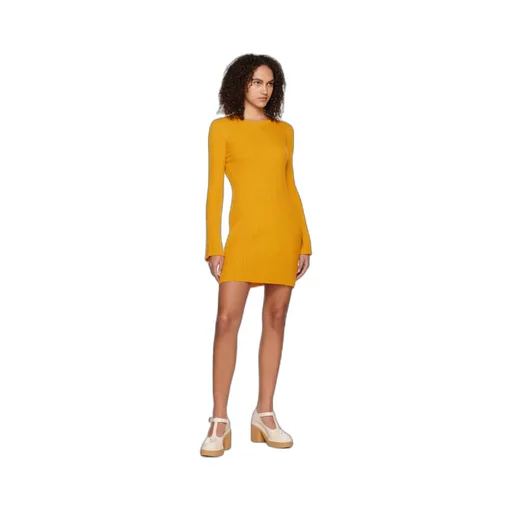 Flared Long-Sleeved Dress