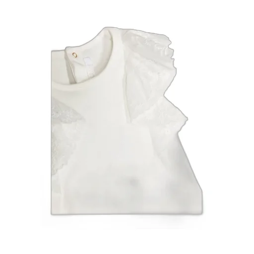 Crewneck Flutter-Sleeved T-Shirt