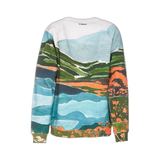 Printed Round-Neck Sweater