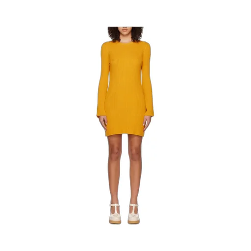 Flared Long-Sleeved Dress