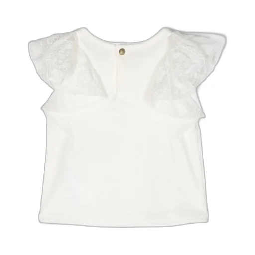 Crewneck Flutter-Sleeved T-Shirt