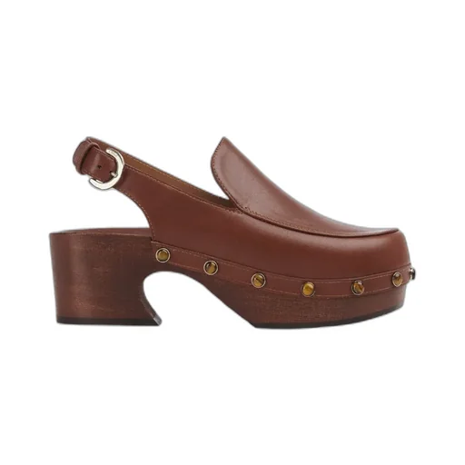 Stud-Detail Leather Mules