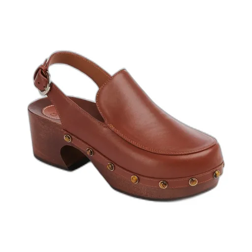 Stud-Detail Leather Mules