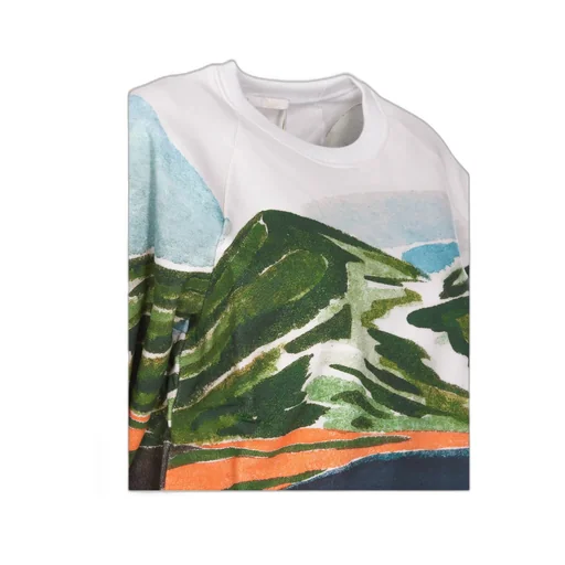 Printed Round-Neck Sweater