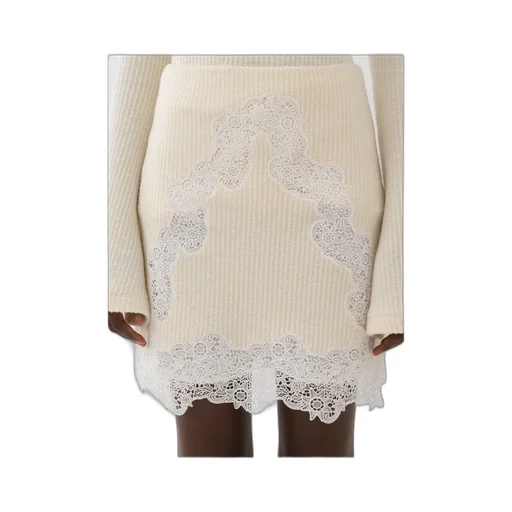 Lace Detailed Flared Mini Skirt