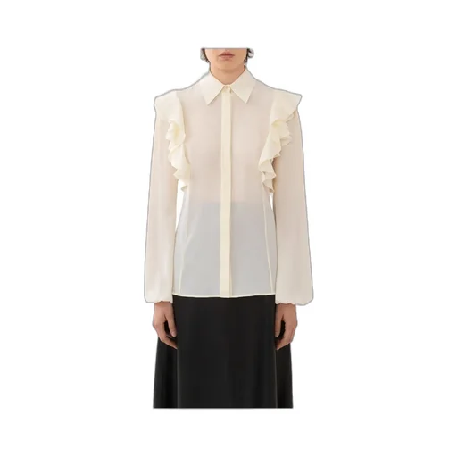 Ruffled Long-Sleeved Shirt