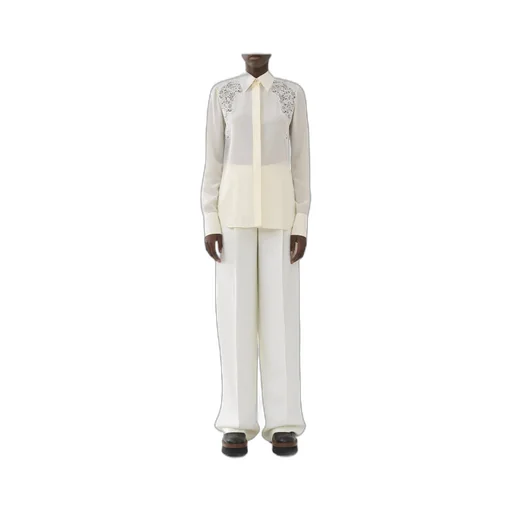 Guipure Detailed Long-Sleeved Blouse